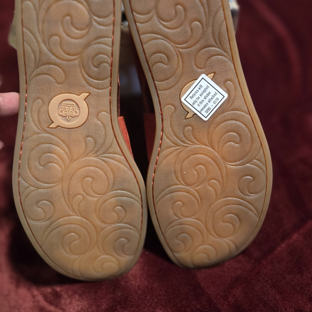 Born Women's Sandals - Rust Suede - Picture 5 of 7